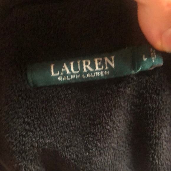 ❤️Lauren Ralph Lauren Black Robe Logo Size L - Picture 5 of 5